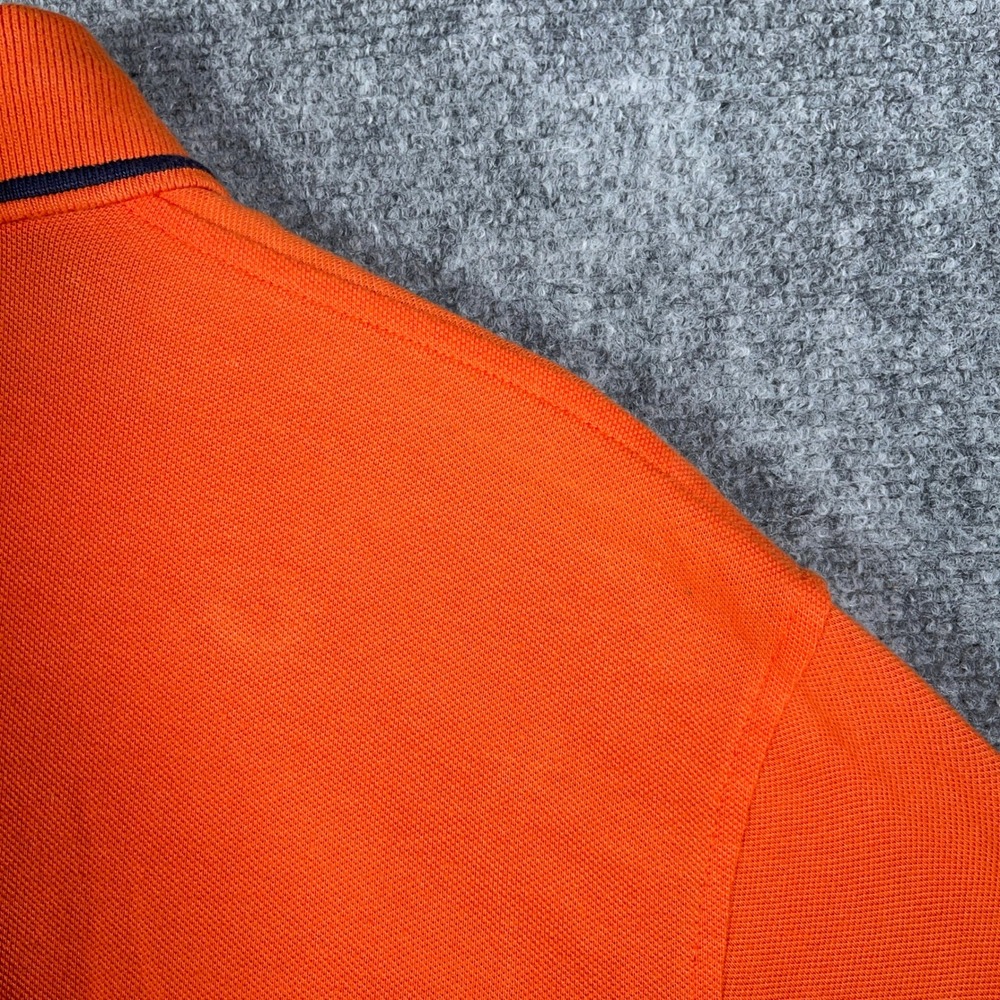 Tommy Hilfiger Polo Shirt Mens L Orange Logo Short Sleeve Cotton Casual #AB441 - Picture 8 of 10